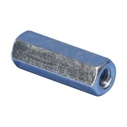nVent CADDY 0250062EG EM-HEX Rod Coupler, 5/8 in, 2-1/8 in L Coupling, Steel, Electro-Galvanized
