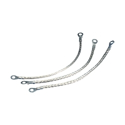nVent ERIFLEX BJ6-150S ERI3 Electrical Grounding Braid With Crimped Lugs, 0.006 in Dia Cable, 5.91 in L, 45 A, 0.26 in Mounting Hole