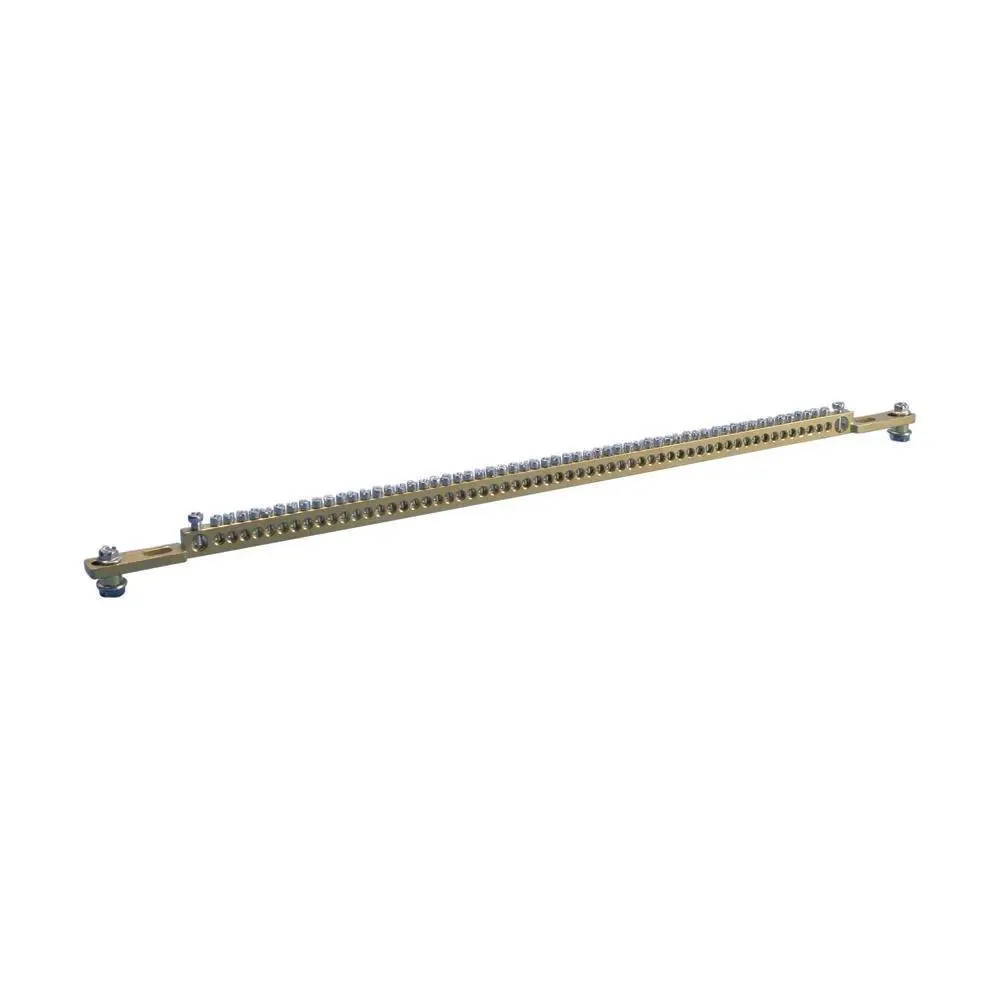 nVent EB44 ERI2 Earthing and Neutral Busbar, 18.19 in L x 0.51 in W x 0.51 in H