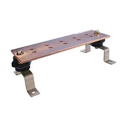 nVent ERICO EGBA14224NN Grounding Busbar With Insulators, Brackets, 24 in L x 2 in W, Copper