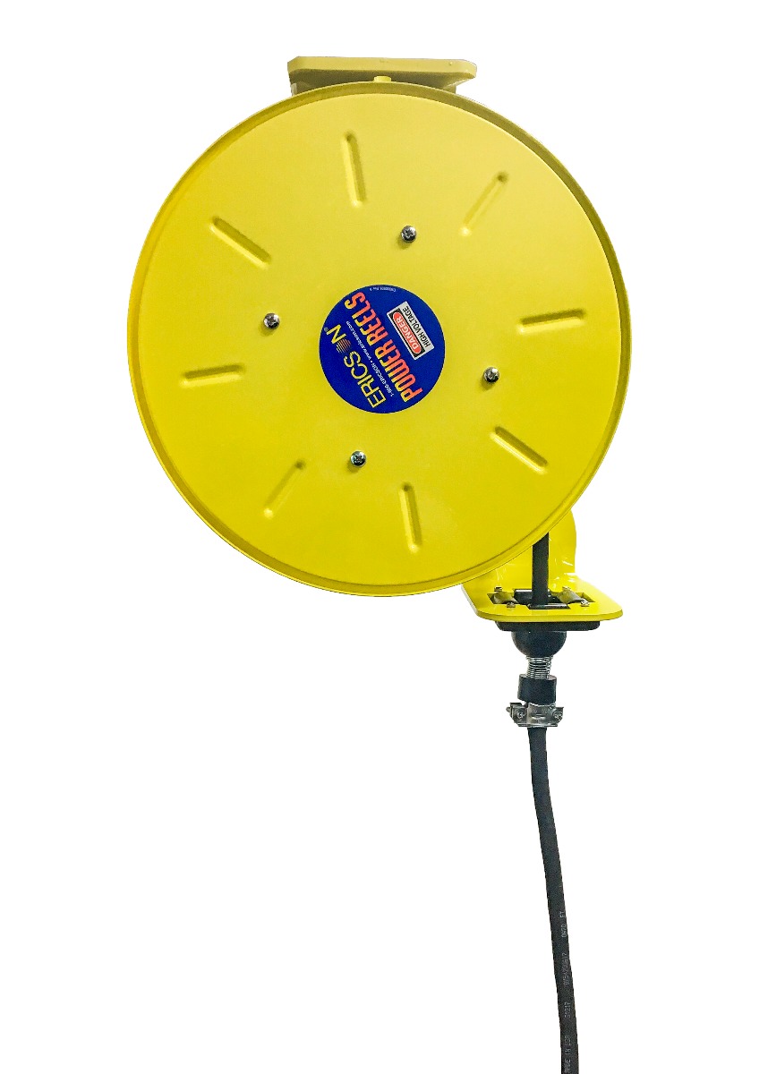 Ericson 4164-50 4000 Type SJOW Compact Size Cable Reel With Blunt Cable End, 300 V AC, 8 A, 50 ft L Cord, 16 AWG Conductor