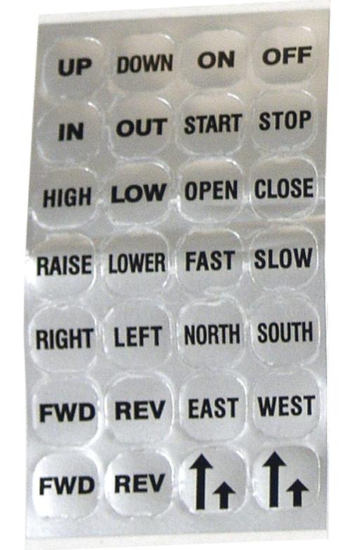Ericson LS1 Legend Sheet, For Use With 5500 Series Pushbutton Pendant Stations, Paper