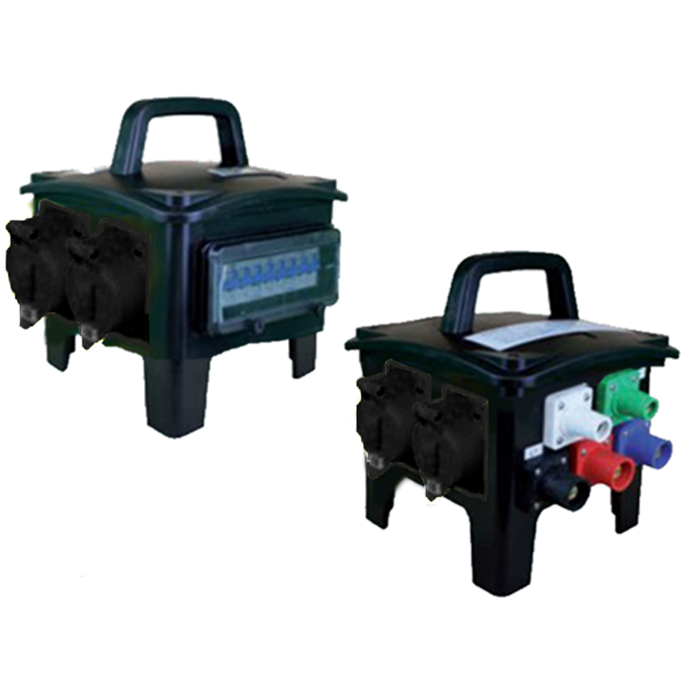 Ericson NON METALLIC PDU RATED 150A 120Y208V WITH CAM INLET, OUTDOOR RATED, WITH 4 CS6369 RECEPTACLES W\O FEED-THRU