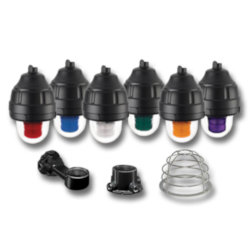 Federal Signal 27XST-120R-MOD Explosionproof Flashing Light, 120 V AC, Strobe Lamp, 8.8 in Dia, Ceiling/Pendant/Wall Mount, Red Lens