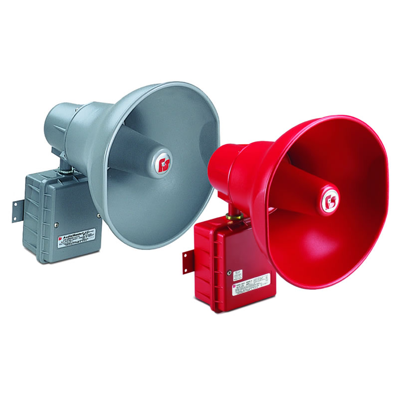 Federal Signal AudioMaster® AM302GCX Dust Moisture Proof Public Address Speaker, 30 W, 25/70 VA Power Output, 400 to 4000 Hz, 124 dB Sound