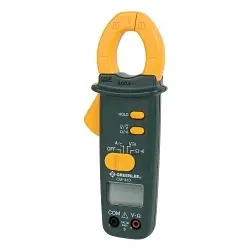 Greenlee CM-410 Clamp Meter, 200/400 A at 200/600 V AC, 200 Ohm/20 kOhm/200 kOhm/2 MOhm/20 MOhm, 50 to 500 Hz, 1.06 in Jaw, LCD Display