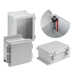 nVent Hoffman POLYPRO™ A16148PHCW PCR Lightweight Enclosure, 16.02 in L x 14.01 in W x 8.35 in D, NEMA 4X/IP66 NEMA Rating, Polyester