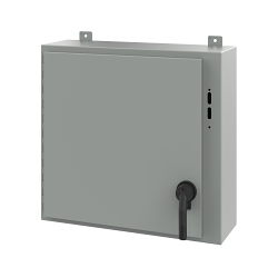 nVent Hoffman A24SA2608LPPL A25 Preferred Cutout Disconnect Enclosure With Handle, 24 in L x 25.38 in W x 8 in D, NEMA 12/13 NEMA Rating, Steel
