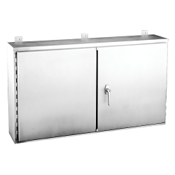 nVent Hoffman A366012WFSSLP A12SW 2-Door Enclosure, 36 in L x 60 in W x 12 in D, NEMA 12/IP55 NEMA Rating, 304 Stainless Steel