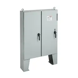 nVent A60X4912LPFTC A21 2-Door Disconnect Enclosure With Floor Stand, 60.12 in L x 49-3/4 in W x 12.12 in D, NEMA 12/IP55 NEMA Rating, Steel