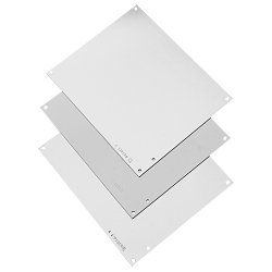 nVent Hoffman A6P6G PNLJ/PNLWM Enclosure Panel, 4.88 in W x 4.88 in H, 14 ga Steel, White
