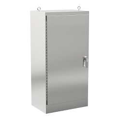 nVent A723018SSFSN4 A30S4 1-Door Single Access Enclosure, 72.06 in L x 30.06 in W x 18.06 in D, NEMA 4X/IP66 NEMA Rating, 304 Stainless Steel
