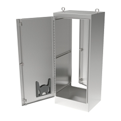 nVent A723624SSFSDAN4 A30S4 1-Door Dual Access Enclosure, 72.06 in L x 36.06 in W x 24.06 in D, NEMA 3/3R/4/4X/12/13/IP66 NEMA Rating, 304 Stainless Steel