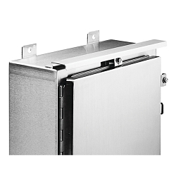nVent Hoffman Hoffman ADK20SS6 A4SY Drip Shield Kit, For Use With 20 in NEMA 4/4X 1-Door Free-Standing Wall Mount Enclosures, 316L Stainless Steel, Gray