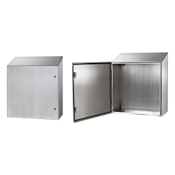 nVent Hoffman CONCEPT™ CSD30308SSST CWS2 1-Door Sloped Top Enclosure, 30 in L x 30 in W x 8 in D, NEMA 4X NEMA Rating, 304 Stainless Steel