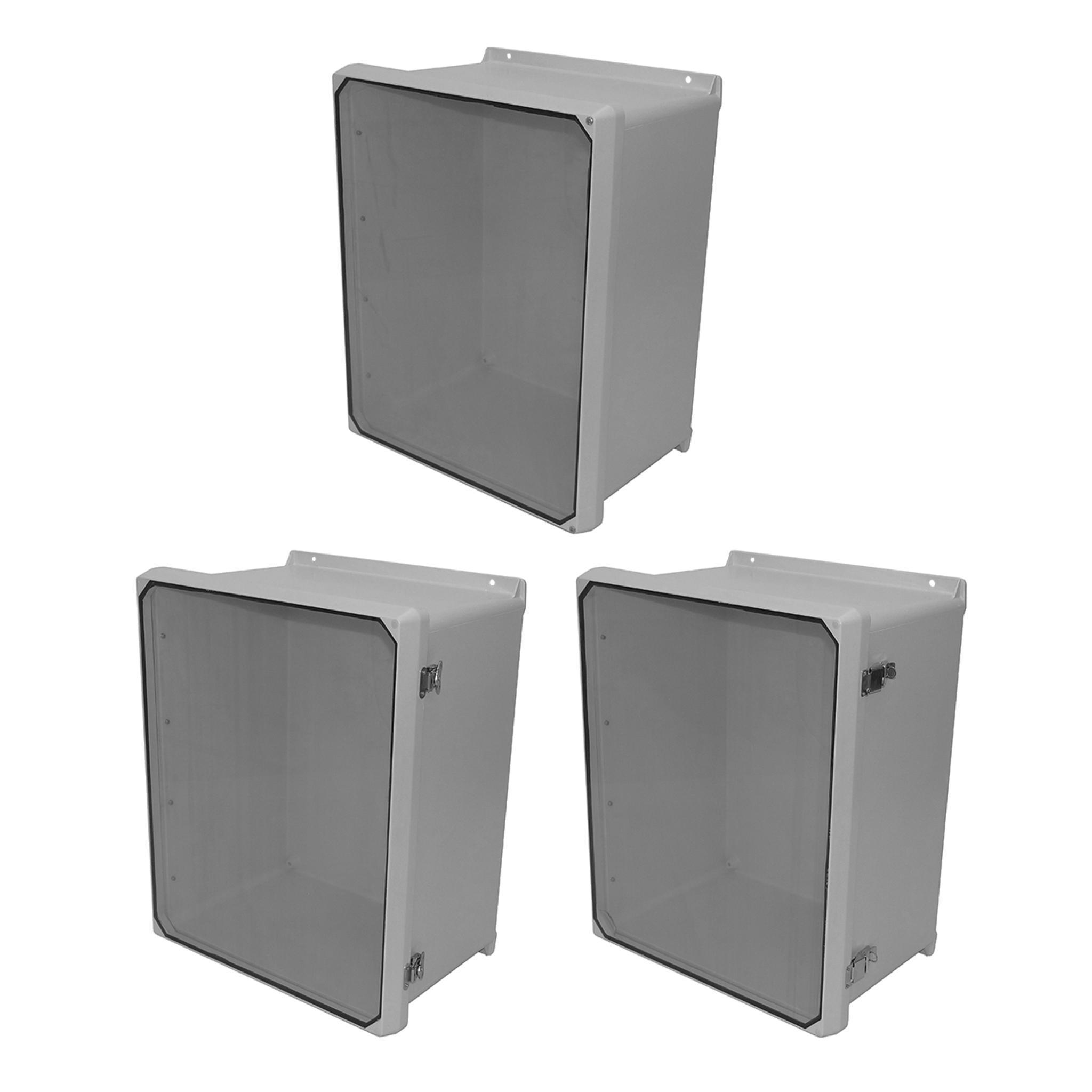 nVent CVJ1816HWPL2 CVJ Enclosure, x 17.32 in W x 9.58 in D x 19.32 in H, NEMA Type 3, Type 3R, Type 4, Type 4X, Type 12, Type 13/IP66 NEMA Rating, Fiberglass
