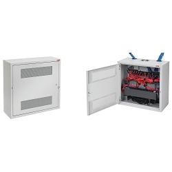nVent Hoffman D-Box™ DBS24248G DWS1 Low Profile Cabinet, 24 in L x 24 in W x 8.34 in D, NEMA 1 NEMA Rating, Steel