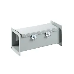 nVent Hoffman F66W60 F20 Feed Through Straight Section Wireway, 60 in L x 6 in W x 6 in H, Butt Hinged Cover, Steel