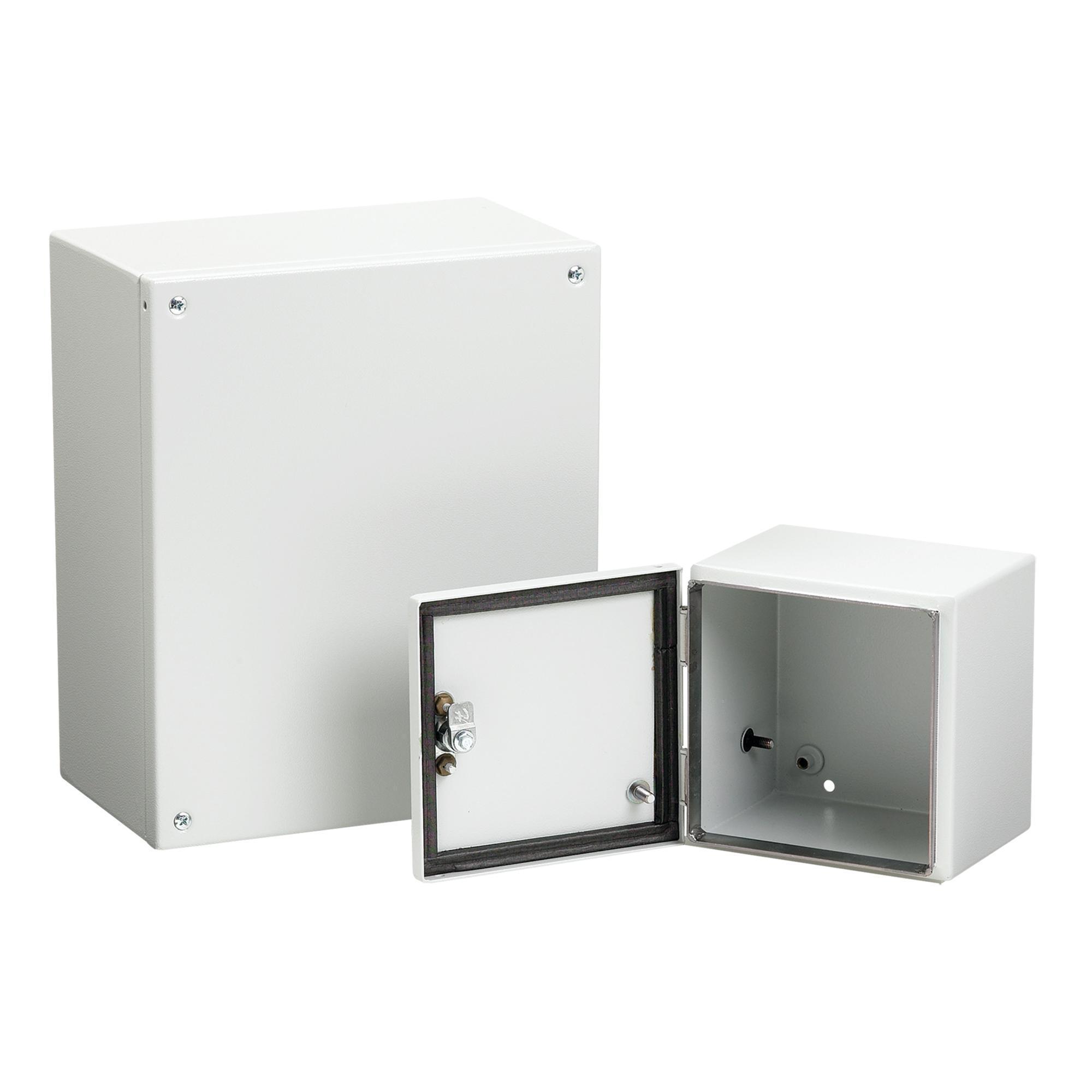 nVent Hoffman INLINE™ LHC201512EMC A53 Type EMC Enclosure, 200 mm L x 150 mm W x 120 mm D, NEMA 1 NEMA Rating, Steel