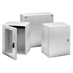 nVent Hoffman INLINE™ LSC201512SS6 A54S Instrumentation Enclosure, 200 mm L x 150 mm W x 120 mm D, NEMA 4X/IP66 NEMA Rating, 316L Stainless Steel