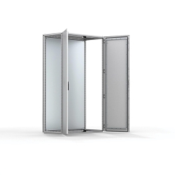 nVent MCD20128RDR5 2-Door Floor Mount Enclosure, 1200 mm W x 800 mm D x 2000 mm H, Mild Steel