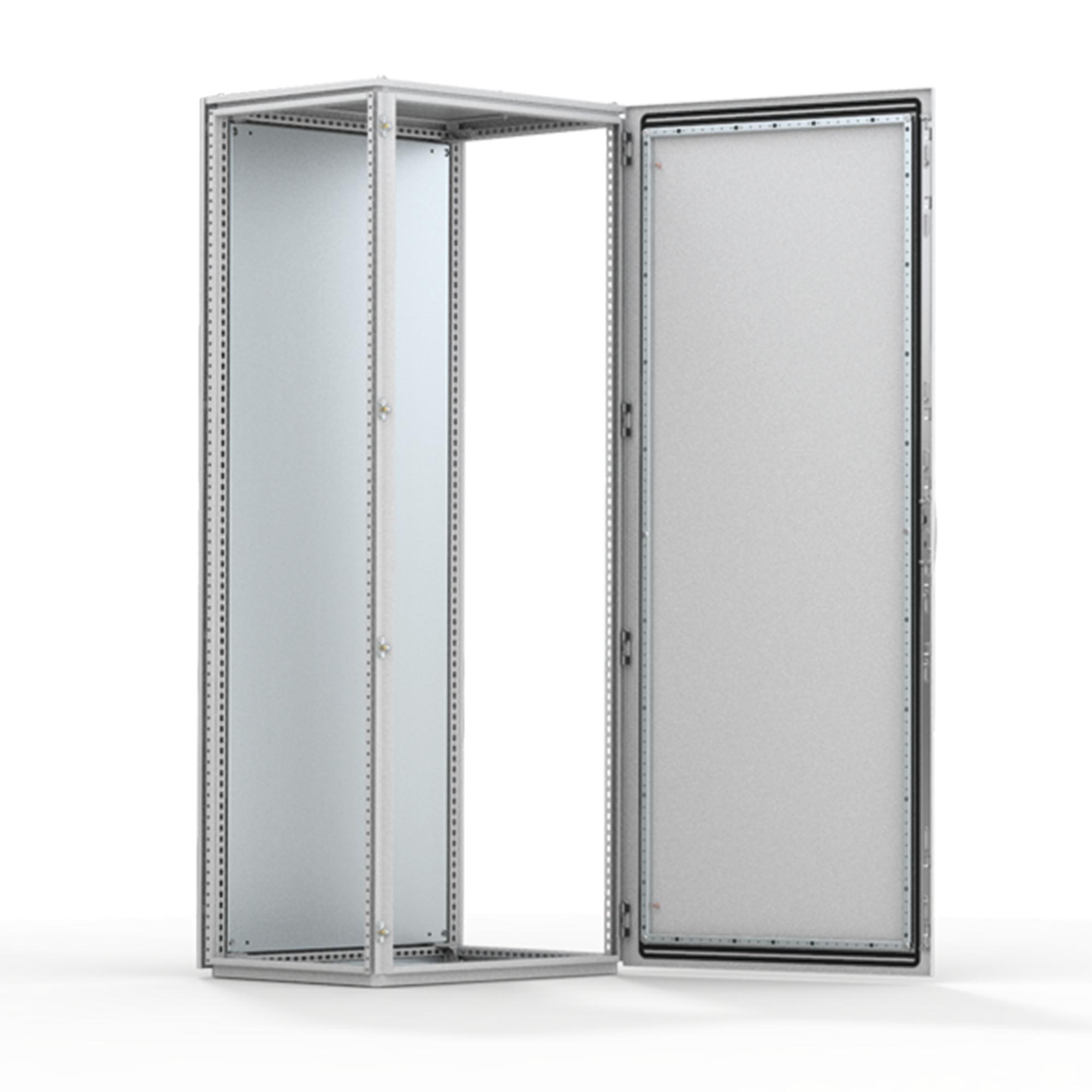 nVent MCS18104R5 Combinable Version Single Door Modular Enclosure, 70.87 in L x 39.37 in W x 15-3/4 in D, NEMA 12/13 Rating, 14/16 ga Mild Steel