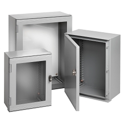 nVent Hoffman ULTRX™ UU606020 UX1 Solid Door Enclosure, 24.61 in L x 24.09 in W x 10.63 in D, NEMA 4X/IP66 NEMA Rating, Fiberglass