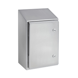 nVent Hoffman WATERSHED™ WS100804SS Enclosure, 10 in L x 8 in W x 4 in D, NEMA 4X NEMA Rating, 304 Stainless Steel