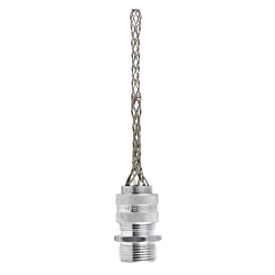 Hubbell Wiring Device-Kellems 07401003 Form 1 Liquidtight Standard Duty Strain Relief Deluxe Cord Grip, 3/8 in Trade, (1) Conductors, 0.375 to 0.437 in Cable Openings, Aluminum/Stainless Steel