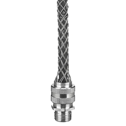 Hubbell Wiring Device-Kellems 07401033 Form 6 Liquidtight Standard Duty Strain Relief Deluxe Cord Grip, 2 in Trade, (1) Conductors, 1.437 to 1.562 in Cable Openings, Aluminum/Stainless Steel