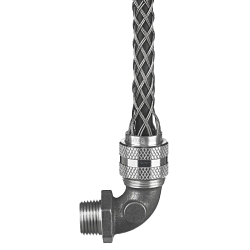 Hubbell Wiring Device-Kellems 07401073 Form 1 Liquidtight Standard Duty Strain Relief Deluxe Cord Grip, 3/8 in Trade, (1) Conductors, 0.375 to 0.437 in Cable Openings, Aluminum/Stainless Steel