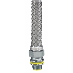 Hubbell S-TITE® 074093520 Insulated Straight Male Metallic Liquidtight Connector, 2-1/2 in Trade, 9-3/4 in Cable Openings, Steel, Zinc Plated