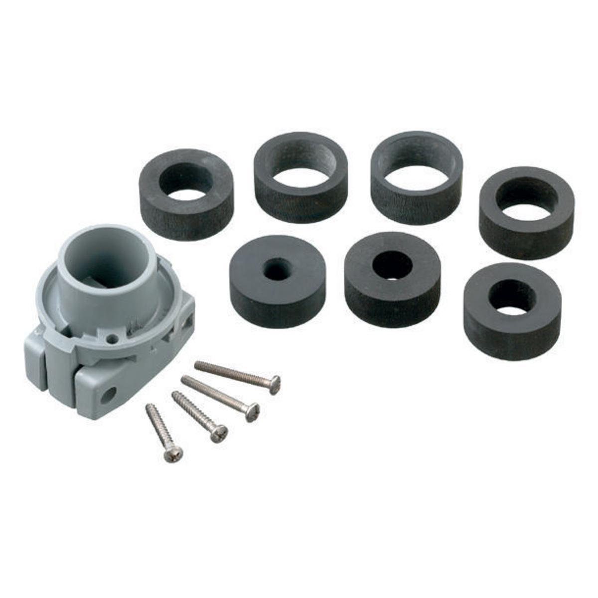 Hubbell Wiring Device-Kellems CC320 Replacement Watertight Cord Clamp and Locking Ring, For Use With IEC 16 and 20 A 3-Wire Plugs, Connectors and Inlets, Industrial Grade, Thermoplastic