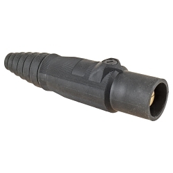 Hubbell Wiring Device-Kellems HBL400MBK 1-Pole Heavy Duty Male Taper Nose Standard SC/PPC Type Plug, 600 V AC/250 V DC, 400 A, 2/0 to 4/0 AWG Wire, Pressure Screw Terminal Connection, 3R/4X/12K NEMA Rating