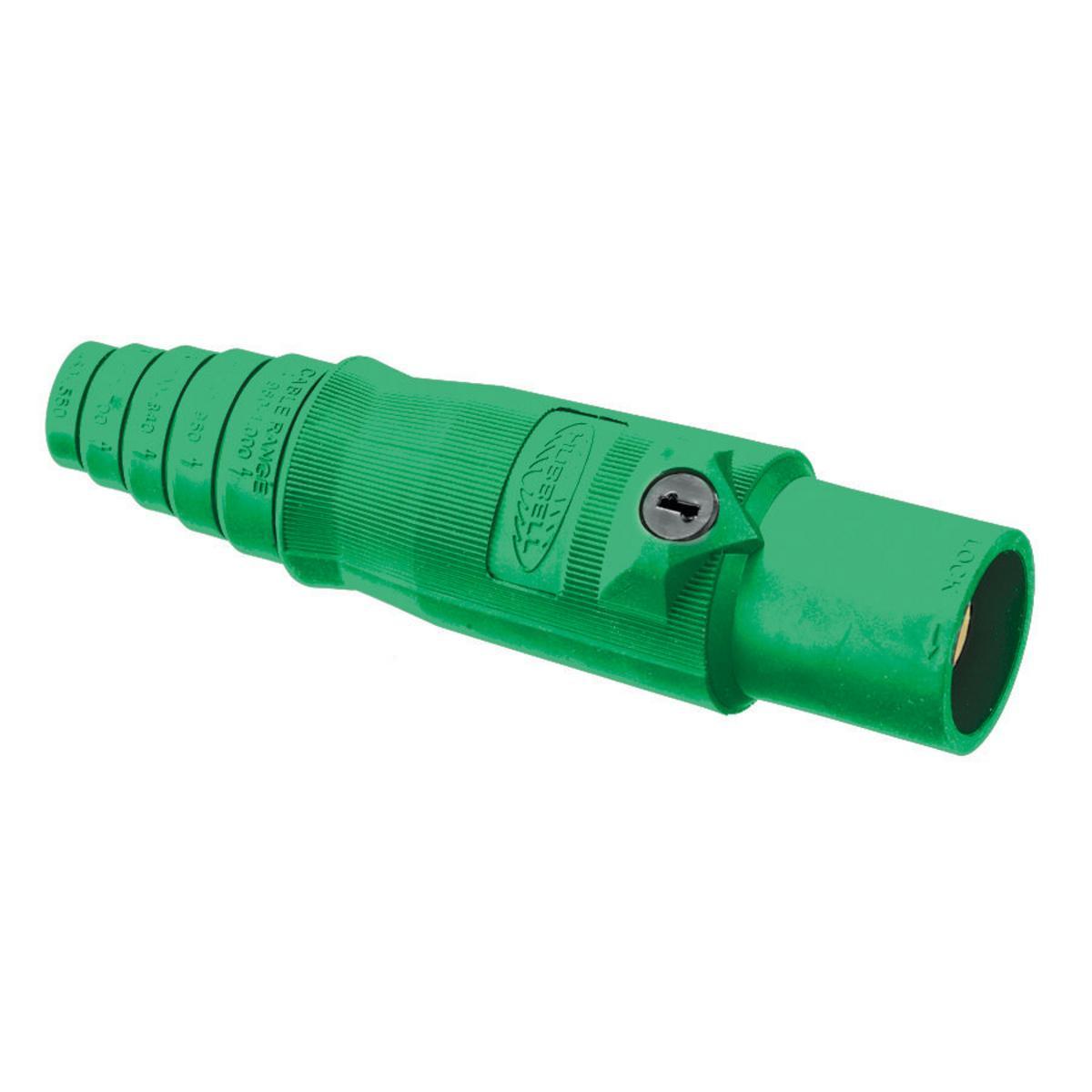 Hubbell Wiring Device-Kellems HBL400MGNM1 Heavy Duty Male Single Pole Plug, 600 V AC/250 V DC, 400 A, 2/0 to 4/0 AWG Wire, Double Set Screw Connection, NEMA 3R/4X/12 NEMA Rating