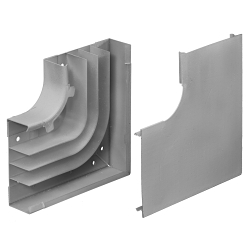 Hubbell Wiring Device-Kellems HBL4711DFOGY HBL4750 Divided Full Capacity Large Radius Standard Raceway Elbow, 90 deg Bend, 1-1/4 in Bend Radius, Roll Formed Steel