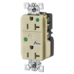 Hubbell Wiring Device-Kellems Wiring Device-Kellems HBL8362ISA Surge Protective Device, 125 V, 20 A, Ivory