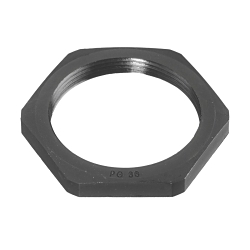 Hubbell Wiring Device-Kellems LNP21BPK100 Low Profile Non-Metallic Cord Connector Locknut, PG21 Thread, For Use With Low Profile PG Cord Connector, Nylon