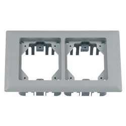 Hubbell Wiring Device-Kellems PFBRFGY2 2-Gang Molded Rectangular Standard Carpet Flange, 6 in L, PVC