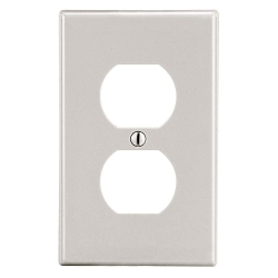 Hubbell Wiring Device-Kellems PJ8LA Mid-Size Non-Metallic Wall Plate, 1 Gangs, 3.15 in W x 4.94 in H, Polycarbonate Thermoplastic, Brown