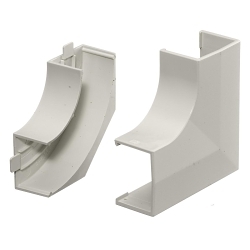 Hubbell Wiring Device-Kellems PL1FEBC Extruded Flat Latching Non-Metallic Standard Raceway Elbow, 1-1/4 in Bend Radius, 1.03 sq-in, PVC