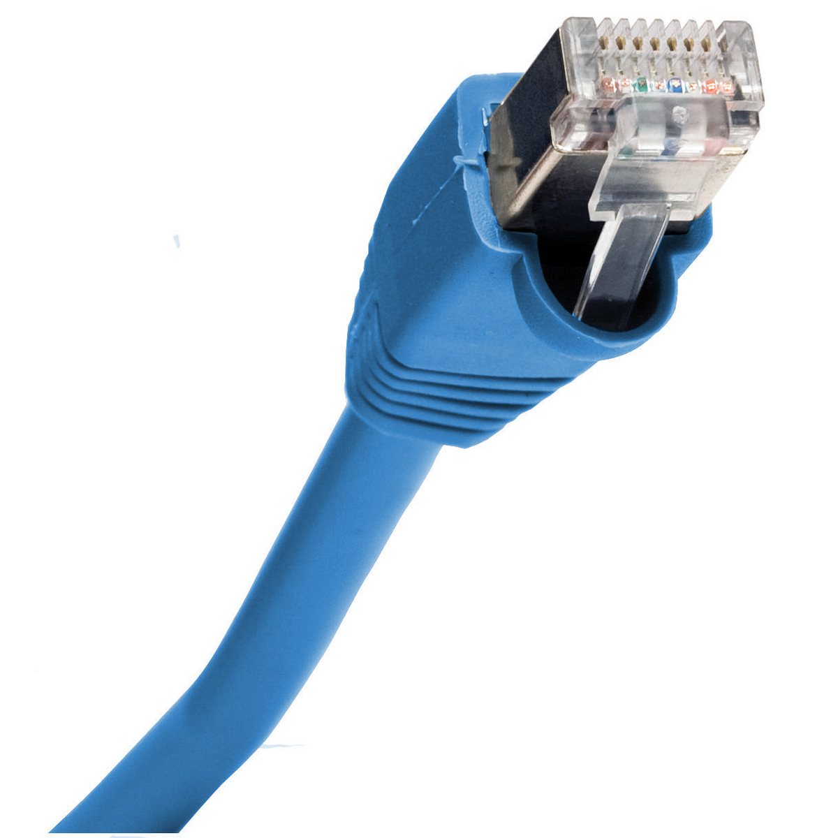 Hubbell Wiring Device-Kellems NEXTSPEED® SPEEDGAIN® PS5E15B Shielded CM Rated Standard Patch Cord, Cat 5e/6, (8) 24 AWG UTP Stranded Copper Conductor, RJ45 Plug Connector, 15 ft L Cord