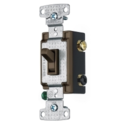 Hubbell Wiring Device-Kellems RS415 RS Series 4-Way Compact Self-Grounding Standard AC Toggle Switch, 120 VAC, 15 A, 1800 W Power Rating, 2-Position Contact