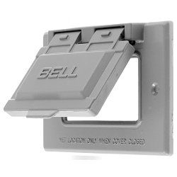 Hubbell Wiring Device-Kellems Style Line® RW51020 Standard Weatherproof While-In-Use Cover With Decorator Opening, 2.82 in L x 4.56 in W x 0.52 in D, Cast Zinc