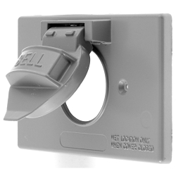 Hubbell Wiring Device-Kellems RW51520 Weatherproof While-In-Use Cover, 2.81 in L x 4.56 in W x 0.99 in D, Cast Zinc