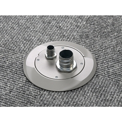 Hubbell Wiring Device-Kellems SystemOne S1SPEXT4 Standard Fire-Rated Poke-Through Sub Plate, 5.36 in Dia, 6.26 in L, Cast Aluminum