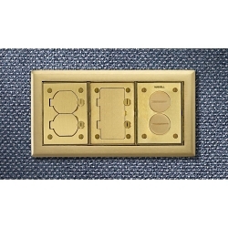 Hubbell Wiring Device-Kellems SB3085 1/2/3-Gang Machined Standard Tapered Carpet Flange, 11.34 in L, Metallic