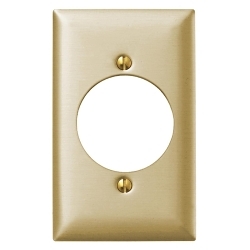 Hubbell Wiring Device-Kellems SCH723 Standard Receptacle Wall Plate, 1 Gangs, 4.4 in W x 2.8 in H, Metallic