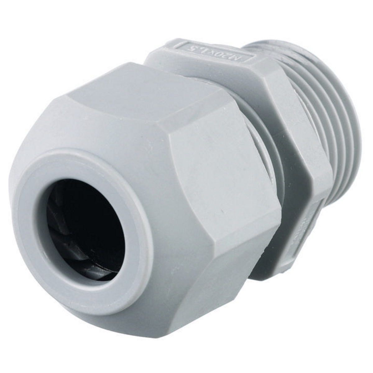 Hubbell Wiring Device-Kellems SECP16GA sec European Style Low Profile Non-Metallic Standard Straight Cord Connector, PG16 Trade, (1) Conductors, 0.23 to 0.53 in Cable Openings, Nylon, Smooth