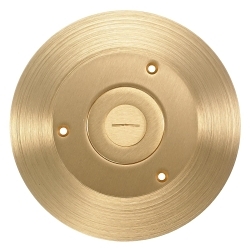 Hubbell Wiring Device-Kellems ScrubShield® SF2525 1-Piece Combination Machined Standard Cover and Flange, 6-1/4 in Dia, 0.31 in D, Brass